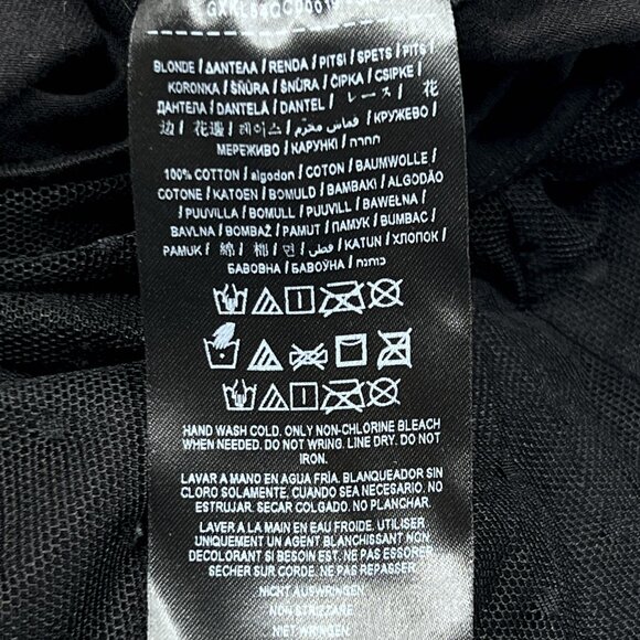 Guess Embroidered Lace Black Pink Teal Olive Floral Bodycon V-Neck Dress Size L - Picture 10 of 10